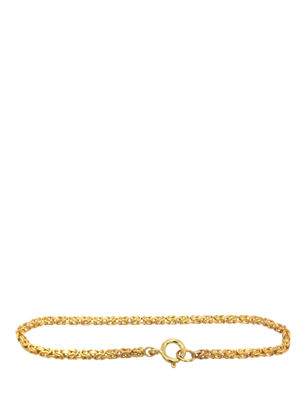 Pre-loved 9ct Yellow Gold Spiga Link Bracelet - view 2, Yellow Gold