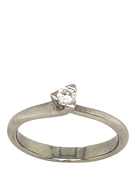Pre-loved Platinum Single Stone Claw-Set Diamond Ring, J, Platinum