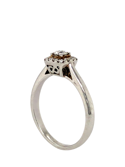 Pre-loved 18ct White Gold 13-Stone Diamond Cluster Ring, L 1/2, White Gold