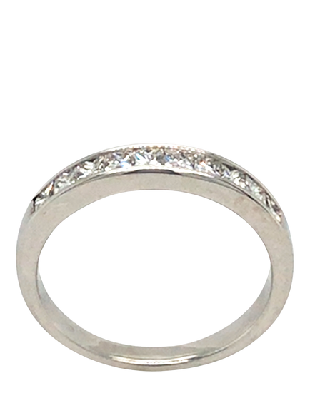 Pre-loved 18ct White Gold 10-Stone Diamond Half Eternity Ring, N, White Gold
