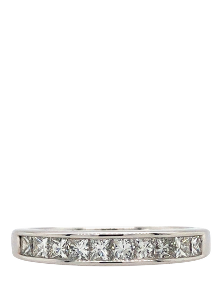 Pre-loved 18ct White Gold 10-Stone Diamond Half Eternity Ring, N - view 2, White Gold
