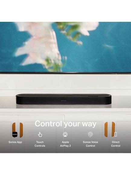 Sonos Beam Ultra Compact Smart Soundbar with Dolby Atmos & Voice Control, Black - view 2, Black