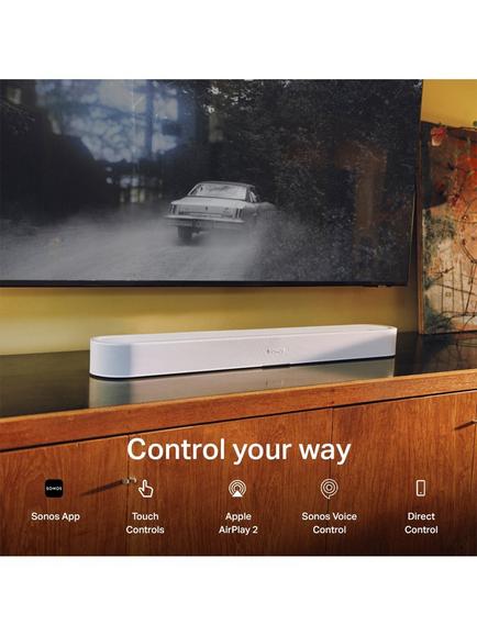 Sonos Beam Ultra Compact Smart Soundbar with Dolby Atmos & Voice Control, White - view 2, White