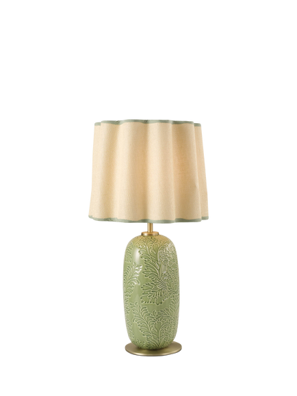 Laura Ashley Silchester Ceramic Table Lamp, Sage Green, Light Green