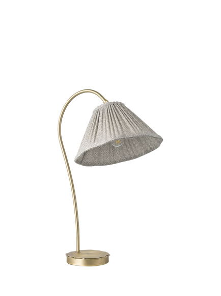 Laura Ashley Willowbrook Pleat Shade Table Lamp, Antique Brass, Brass