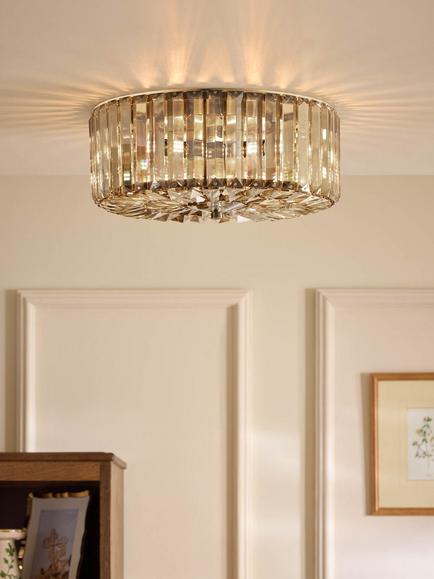 Laura Ashley Fernhurst 3 Bulb Semi Flush Ceiling Light, Champagne Gold - view 2, Champagne