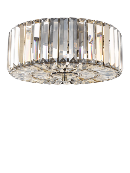 Laura Ashley Fernhurst Large 3 Bulb Flush Ceiling Light, Champagne Gold - view 2, Champagne