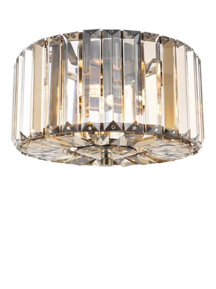 Laura Ashley Fernhurst 3 Bulb Flush Ceiling Light, Champagne Gold, Champagne