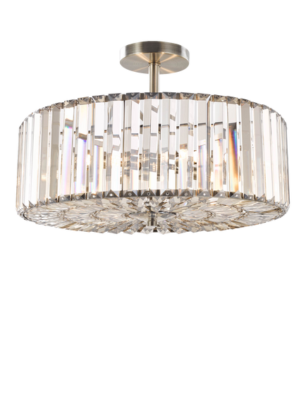 Laura Ashley Fernhurst 4 Bulb Semi Flush Ceiling Light, Champagne Gold, Champagne