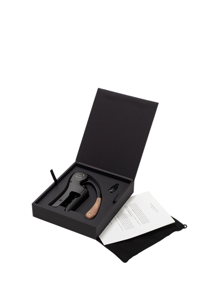 L'Atelier du Vin Oeno Collection Motion Wood Lever Corkscrew, Black, Black