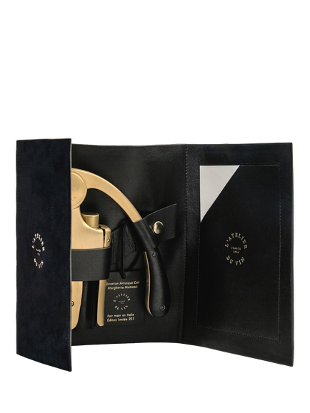 L'Atelier du Vin Oeno Collection Motion Leather Handle Corkscrew, Gold Nomad, Gold