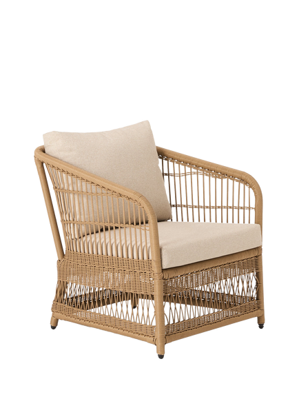 John Lewis OUTLET Harbour Weave Garden Lounge Chair, Like New, Natural, Natural