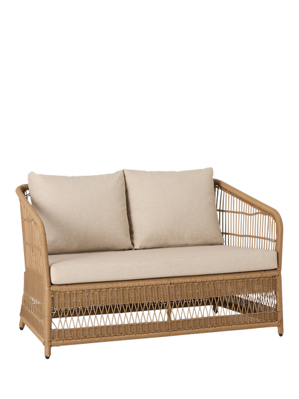 John Lewis OUTLET Harbour Weave 2-Seater Garden Sofa, Like New, Natural, Natural