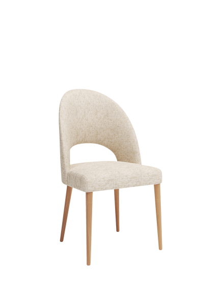 John Lewis OUTLET Moritz II Dining Chair, Oak Leg, Like New, Atlas Ecru, Atlas Ecru