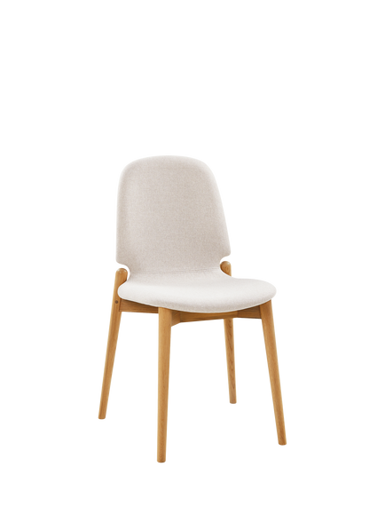 John Lewis OUTLET Offset Dining Chair, Like New, Natural, Cute Sand
