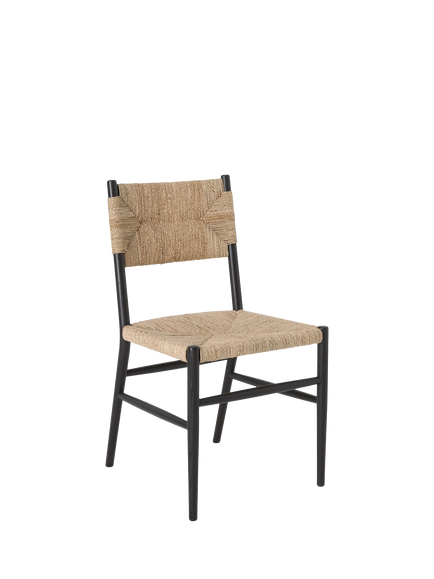 John Lewis OUTLET Willow Woven Dining Chair, Black, Black