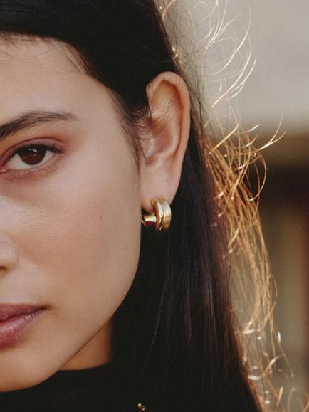 EDBLAD Wildern Large Hoop Earrings, Gold - view 2, Gold