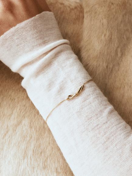EDBLAD Nouveau Twist Bar Bracelet, Gold - view 2, Gold
