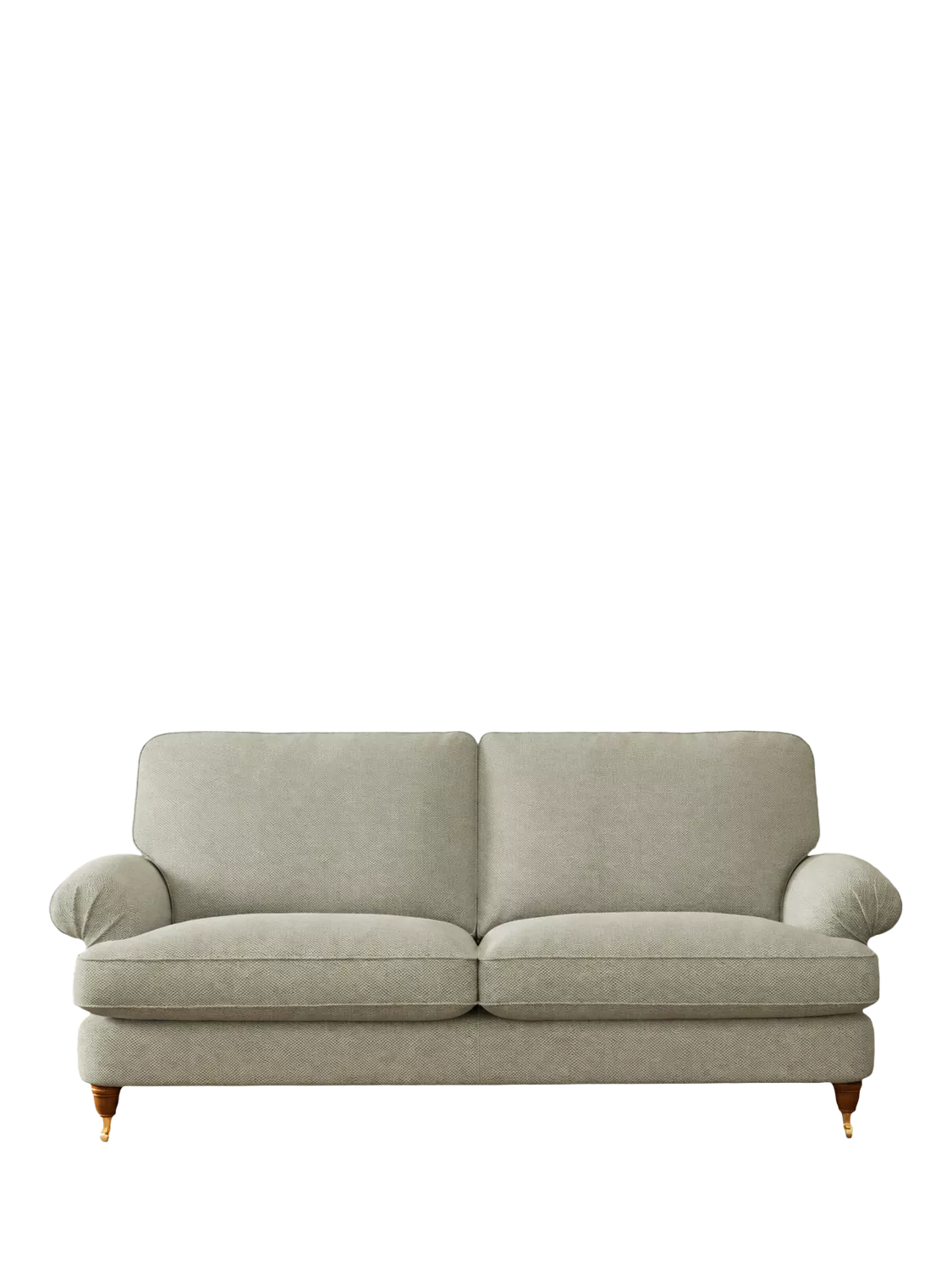Laura Ashley Beaumaris Large 4 Seater Sofa, Teak Leg, Anneliese Sage