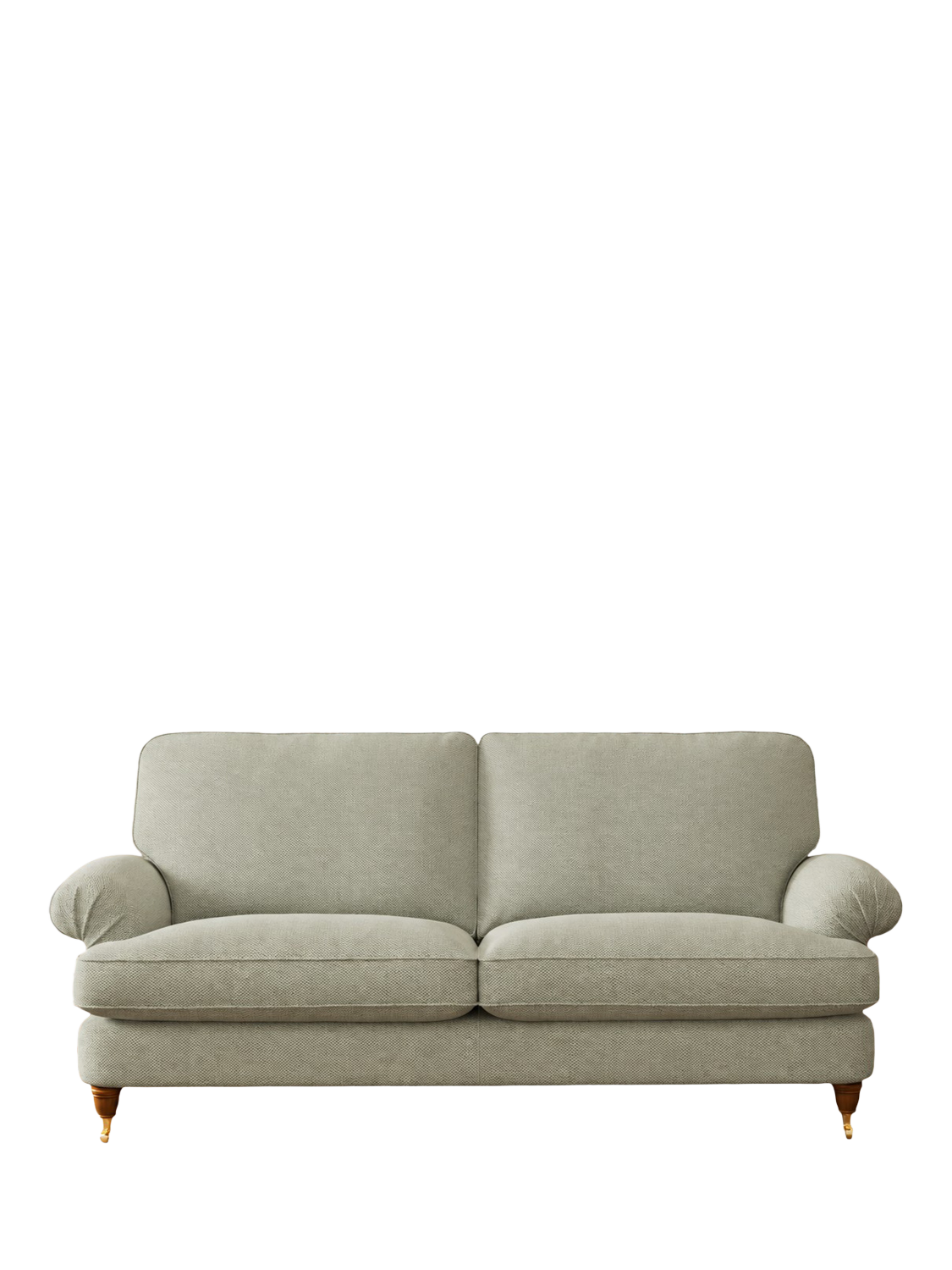 Beaumaris Range, Laura Ashley Beaumaris Large 4 Seater Sofa, Teak Leg, Anneliese Sage