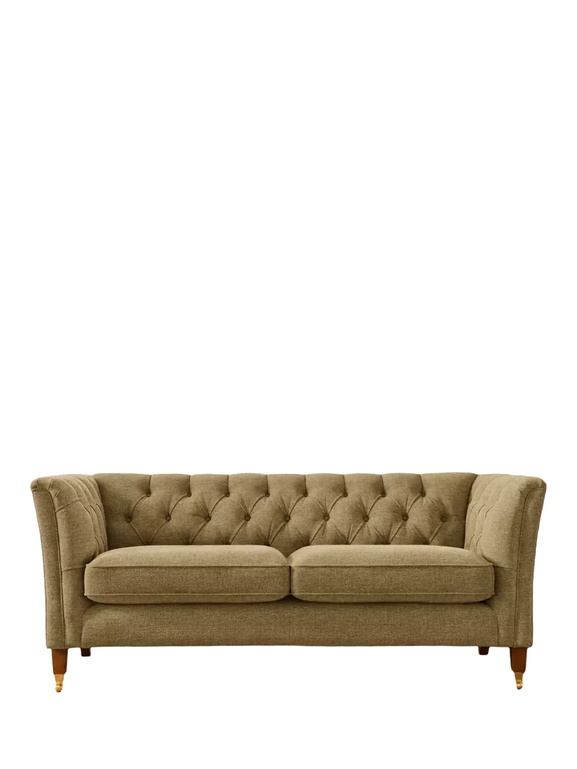 Laura Ashley Chatsworth Medium 2 Seater Sofa, Oak Leg, Orla Gold