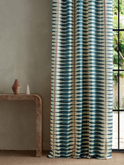 Harlequin Cintilla Furnishing Fabric - view 2, Evergreen/Spice