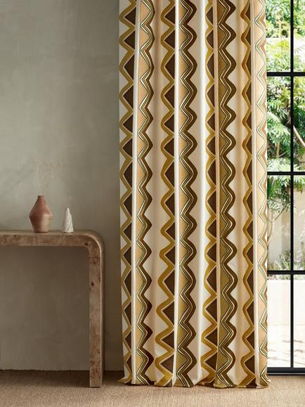 Harlequin Kaleido Furnishing Fabric - view 2, Moss/Onyx