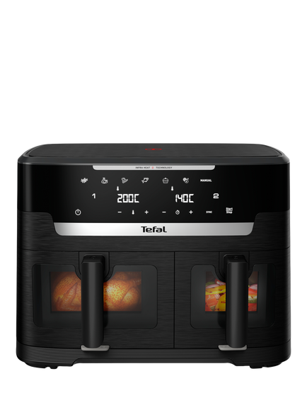 Tefal Ever Fry EY9478G0 XXL Dual Air Fryer, 11L, Black, Black