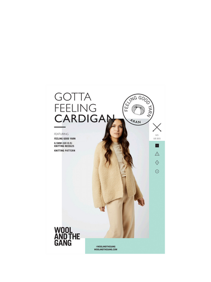 Wool And The Gang Gotta Feeling Cardigan Knitting Pattern, Multi