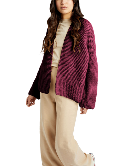 Wool And The Gang Gotta Feeling Cardigan Knitting Pattern - view 2, Multi