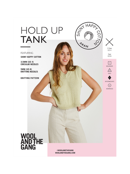 Wool And The Gang Hold Up Tank Top Knitting Pattern, Multi