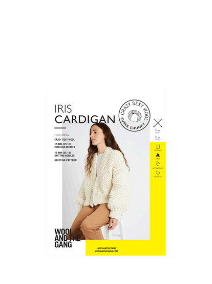 Wool And The Gang Iris Cardigan Knitting Pattern, Multi