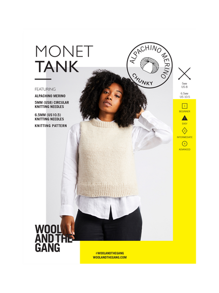 Wool And The Gang Monet Tank Top Knitting Pattern, Multi