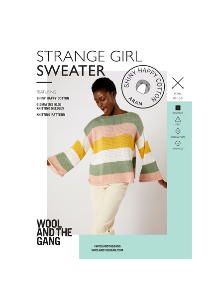 Wool And The Gang Strange Girl Sweater Knitting Pattern, Multi