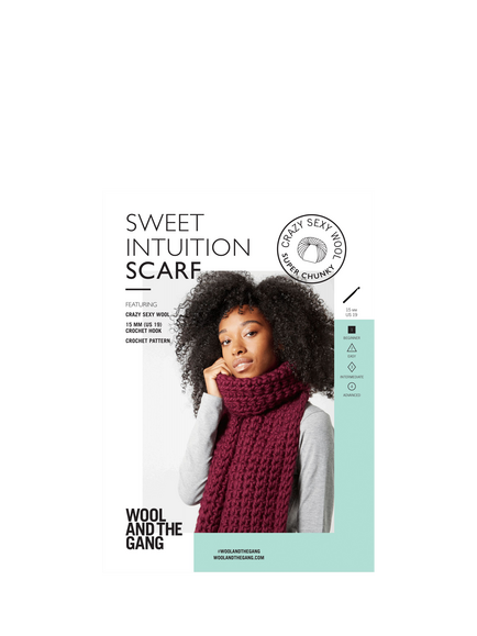 Wool And The Gang Sweet Intuition Scarf Crochet Pattern, Multi