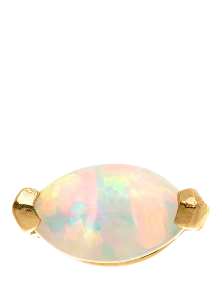 Tish Lyon Marquise Opal Flat Back Stud Earring - view 2, Gold