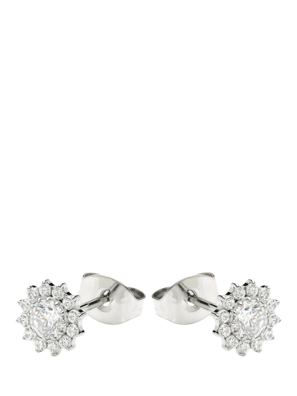 Tish Lyon Cubic Zirconia Flower Stud Earrings, Platinum