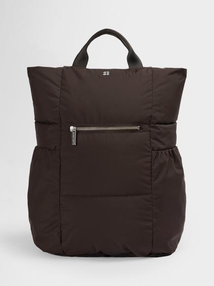 Sweaty Betty Nimbus Padded Backpack, 30L, Black, Espresso Brown