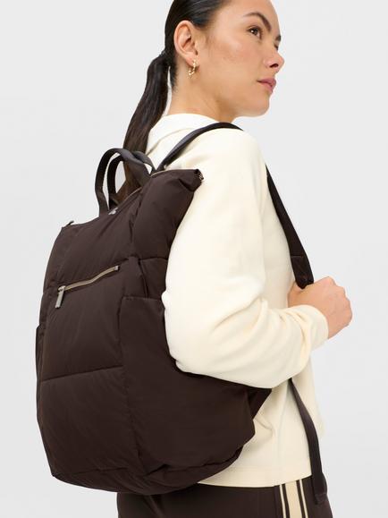 Sweaty Betty Nimbus Padded Backpack, 30L, Black - view 2, Espresso Brown