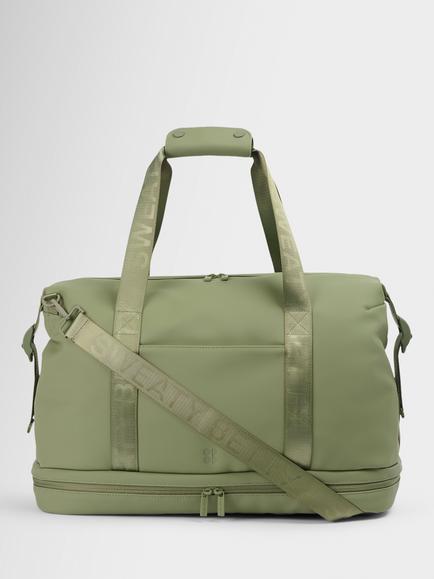 Sweaty Betty City Goer Weekender Bag, Black, Bracken Green
