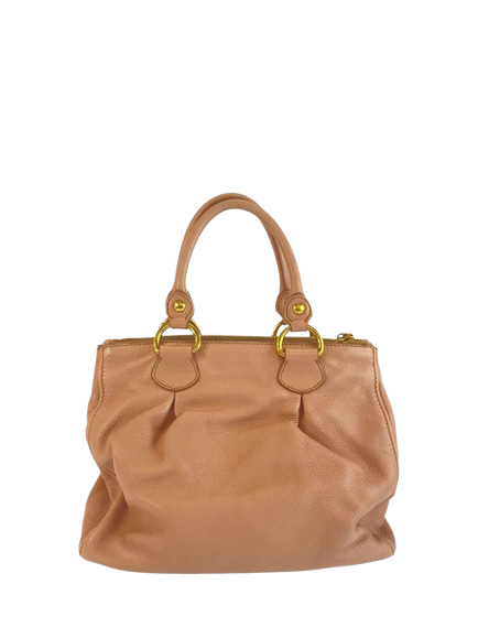 Pre-loved Miu Miu Vitello Leather 2-Way Bag, Pink - view 2, Pink