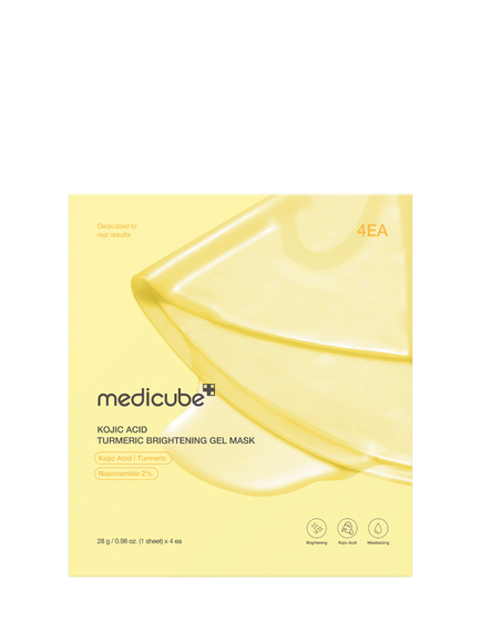 medicube Kojic Acid Turmeric Brightening Gel  Mask, x 4, No Colour