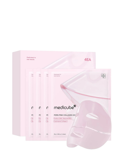 medicube PDRN Pink Collagen Gel Mask, x 4, No Colour