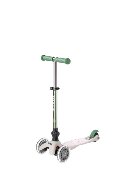 Micro Scooters Mini Micro Gruffalo Foldable Eco LED Scooter, Cream/Green, Cream/Green