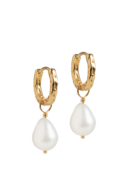 ENAMEL Copenhagen Significant Pearl Hoop Earrings, Pearl
