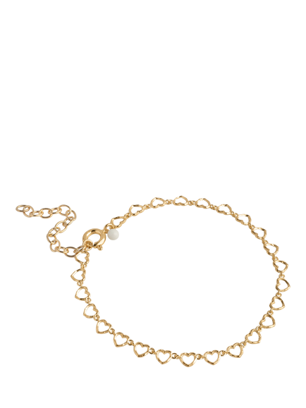 ENAMEL Copenhagen Heart Link Bracelet, Gold, Gold Plated