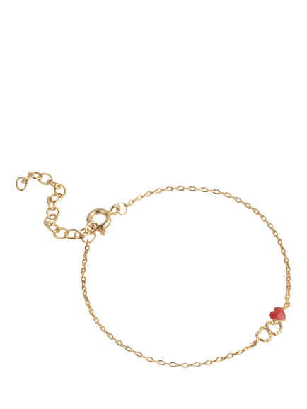ENAMEL Copenhagen Unity Heart Chain Bracelet, Red, Red