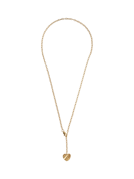 ENAMEL Copenhagen Wave Heart Necklace, Gold, Gold Plated