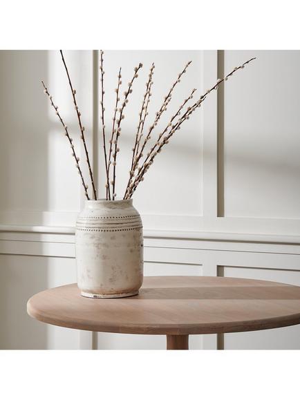 Neptune Haybrook Crackle Glaze Ceramic Barrel Vase, H32cm, Snow - view 2, Snow
