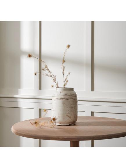 Neptune Haybrook Crackle Glaze Ceramic Barrel Vase, H27.5cm, Snow - view 2, Snow